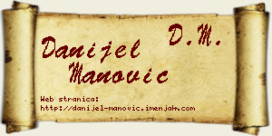 Danijel Manović vizit kartica